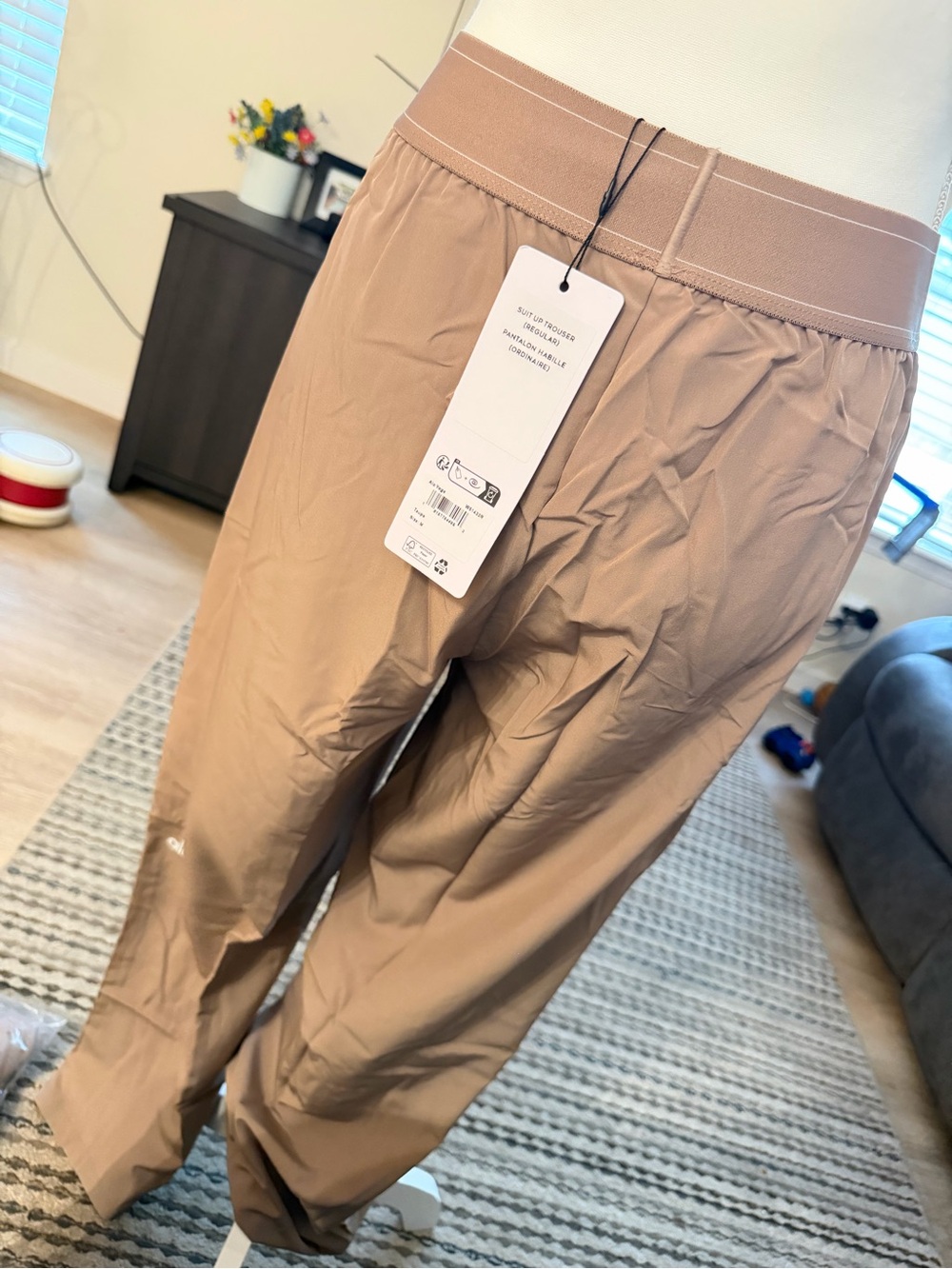 Women’s Tan Elastic-Waist Jogger Pants - Picture 2 of 5